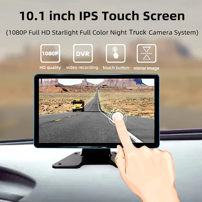 10.1 Inch Touch Screen Car/Rv/Bus/Truck AHD Monitor System 1080P Vehicle DVR Camera HD Night Vision Reversing Parking Recorder