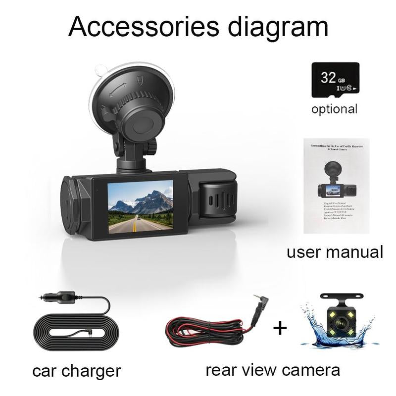 Car Dashcam Car Accessories for Men, 1 Set Car DVR with 32GB Memory Card, HD Car DVR, Car Interior Accessories, Dashcam for Car, Video Surveillance for Car, Vehicle DVR, Auto DVR, Truck DVR, SUV DVR