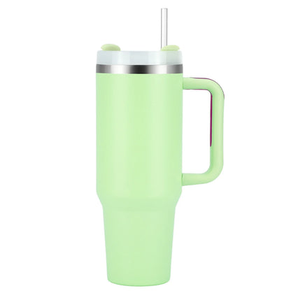 40Oz Tumbler Thermos Bottle Stainless Steel Insulation Coffee Cup with Handle and Straw Portable Kettle Travel Car Ice Cup