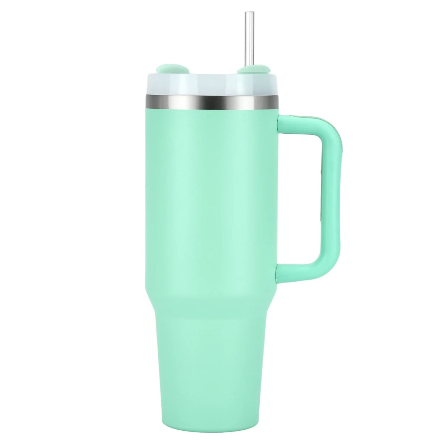 40Oz Tumbler Thermos Bottle Stainless Steel Insulation Coffee Cup with Handle and Straw Portable Kettle Travel Car Ice Cup