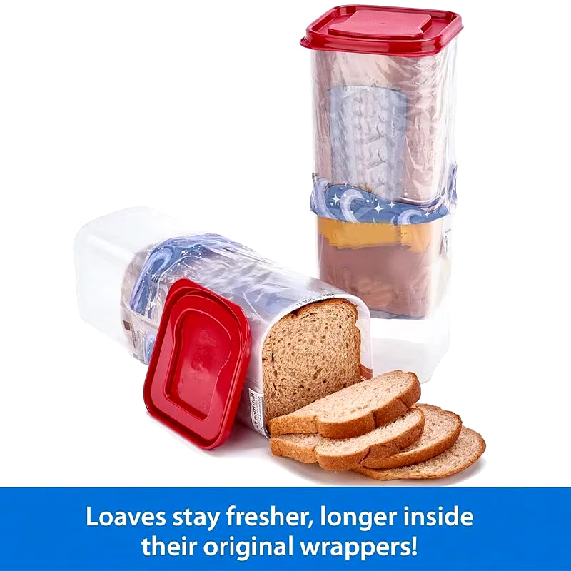 New Bread Storage Box Bread Fresher Kitchen Storage Toast Loaf Airtight Holder Refrigerator Keeper Cakefood Case Snacks Saver