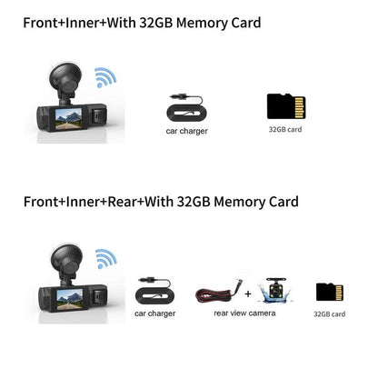 Car Dashcam Car Accessories for Men, 1 Set Car DVR with 32GB Memory Card, HD Car DVR, Car Interior Accessories, Dashcam for Car, Video Surveillance for Car, Vehicle DVR, Auto DVR, Truck DVR, SUV DVR