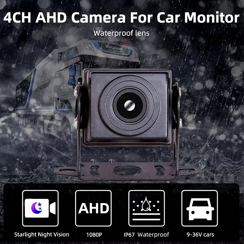 10.1 Inch Touch Screen Car/Rv/Bus/Truck AHD Monitor System 1080P Vehicle DVR Camera HD Night Vision Reversing Parking Recorder