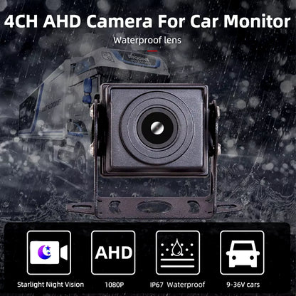 10.1 Inch Touch Screen Car/Rv/Bus/Truck AHD Monitor System 1080P Vehicle DVR Camera HD Night Vision Reversing Parking Recorder