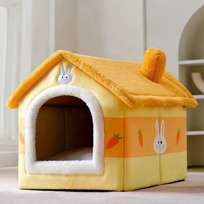 Foldable Cat House Outdoor Waterproof Pet House for Small Dogs Kitten Puppy Cave Nest with Pets Pad Dog Cat Bed Tent Supplies