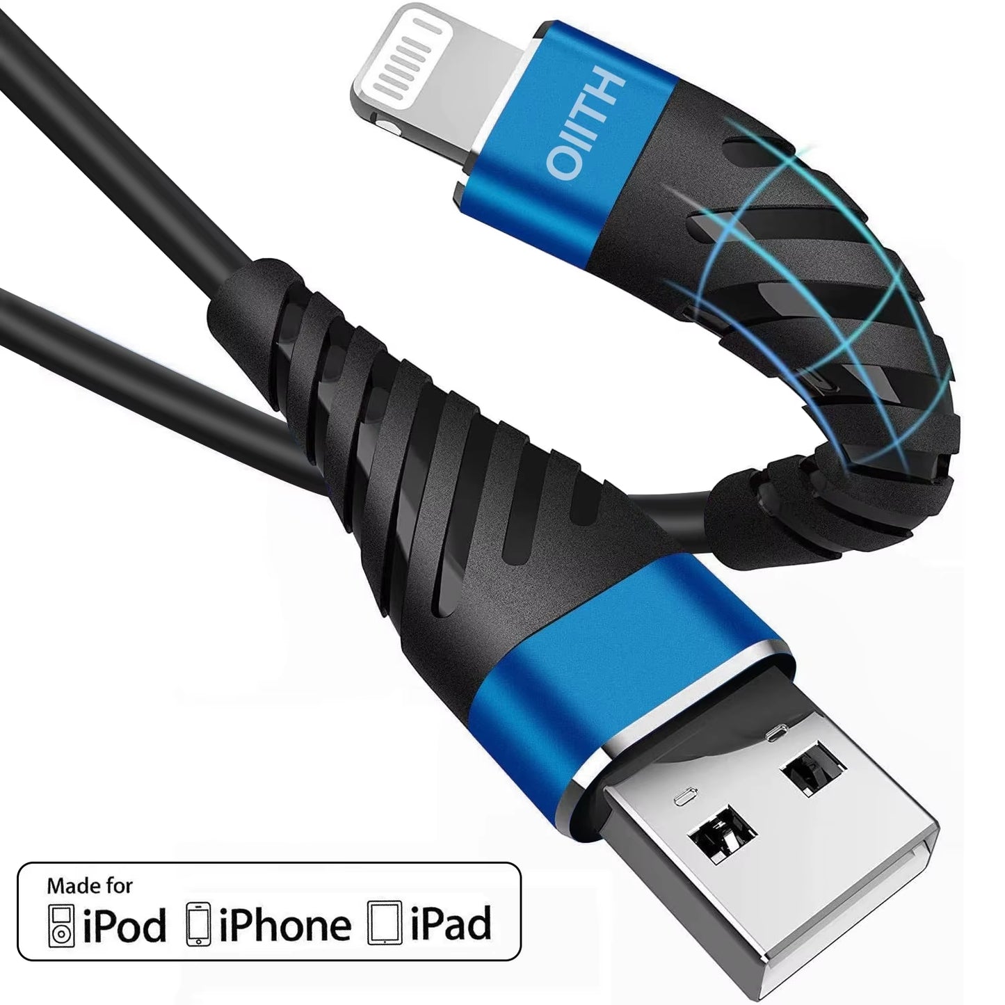 3A Fast Charging USB Cable for Iphone 14 11 12 13 Pro X XS Max 6 7 8 plus SE Ipad Cord Phone Charger Data Wire 1/2/3M 10Ft