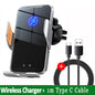 30W Wireless Car Charger Magnetic Auto Car Phone Holder Mount for Iphone 14 13 12 X XR Samsung Infrared Fast Car Charging Stand