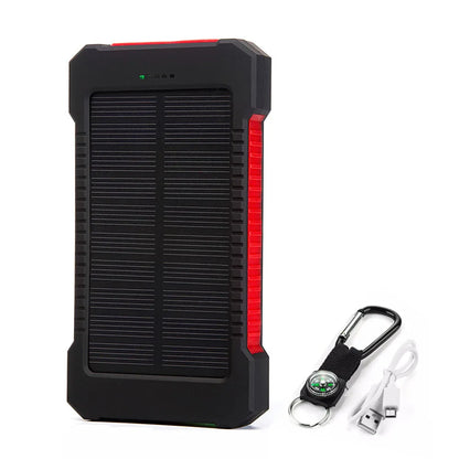 20000Mah Top Solar Power Bank Waterproof Emergency Charger External Battery Powerbank for Xiaomi MI Iphone Samsung LED SOS Light